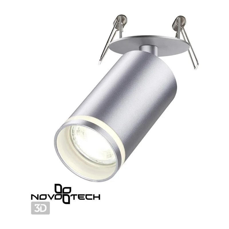 370883 SPOT NT22 507 серебро Cветильник встраиваемый IP20 GU10 9W 220V ULAR 2