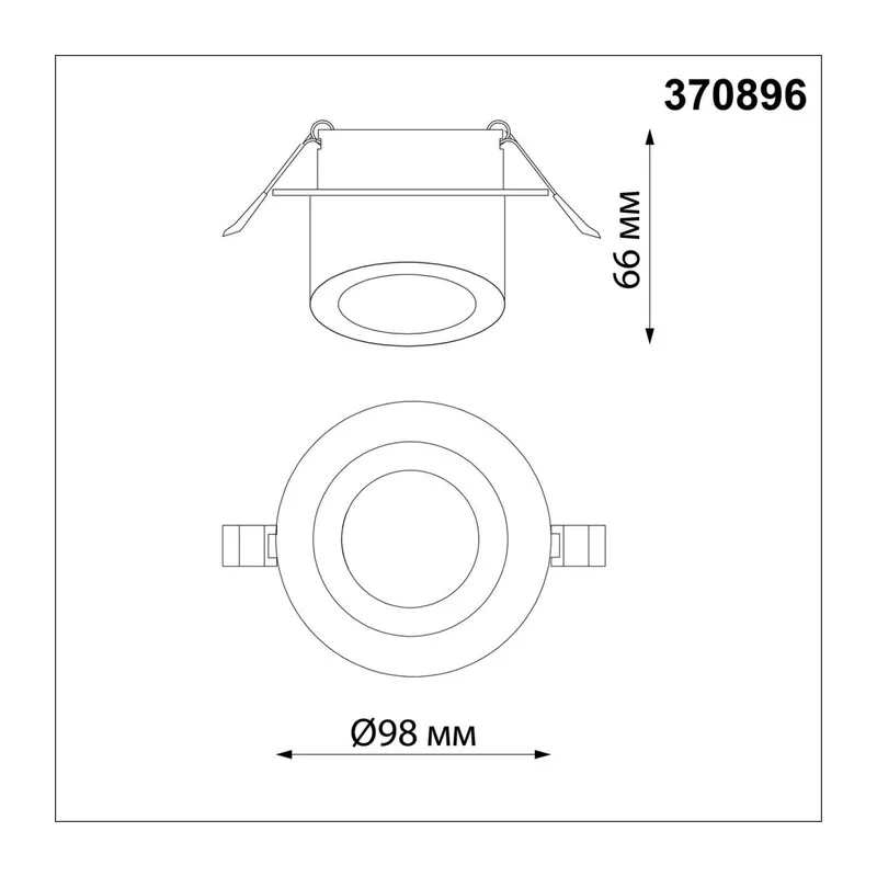 370896 SPOT NT22 581 черный Светильник встраиваемый IP20 GU10 9W 220V LIRIO 3