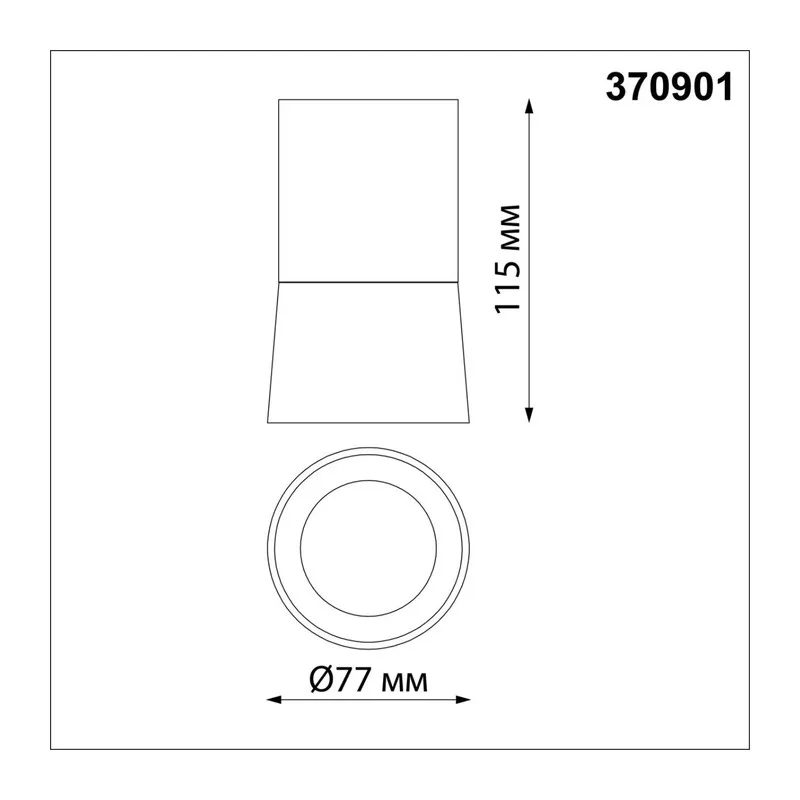 370901 OVER NT22 251 белый Светильник накладной IP20 GU10 9W 220V ELINA 4