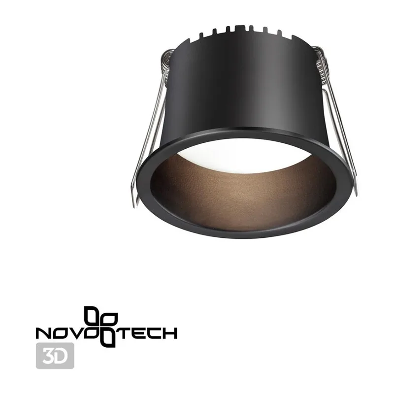 358898 SPOT NT22 536 черный Светильник встраиваемый светодиодный IP20 LED 4000К 6W 220V TRAN 3