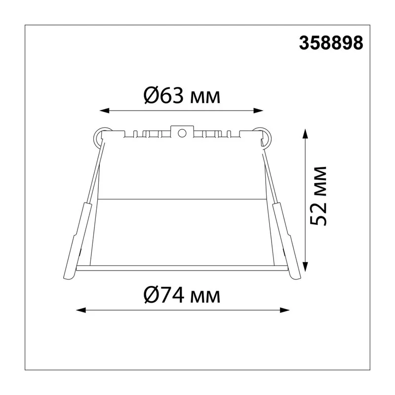 358898 SPOT NT22 536 черный Светильник встраиваемый светодиодный IP20 LED 4000К 6W 220V TRAN 4