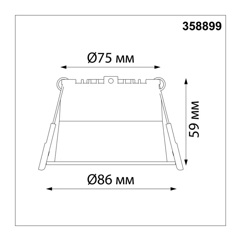 358899 SPOT NT22 536 белый Светильник встраиваемый светодиодный IP20 LED 4000К 9W 220V TRAN 4