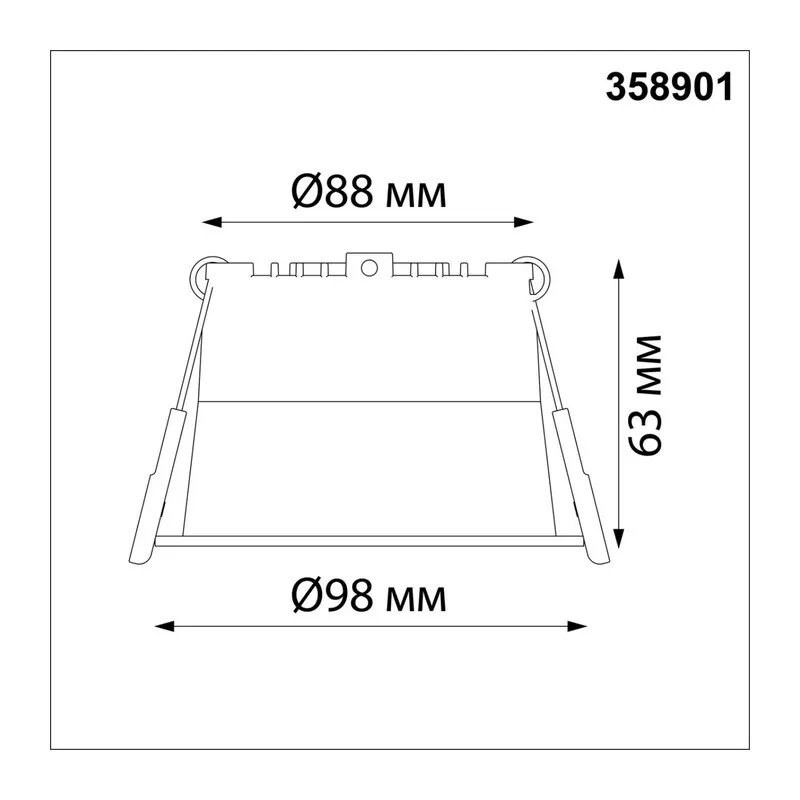 358901 SPOT NT22 536 белый Светильник встраиваемый светодиодный IP20 LED 4000К 12W 220V TRAN 4