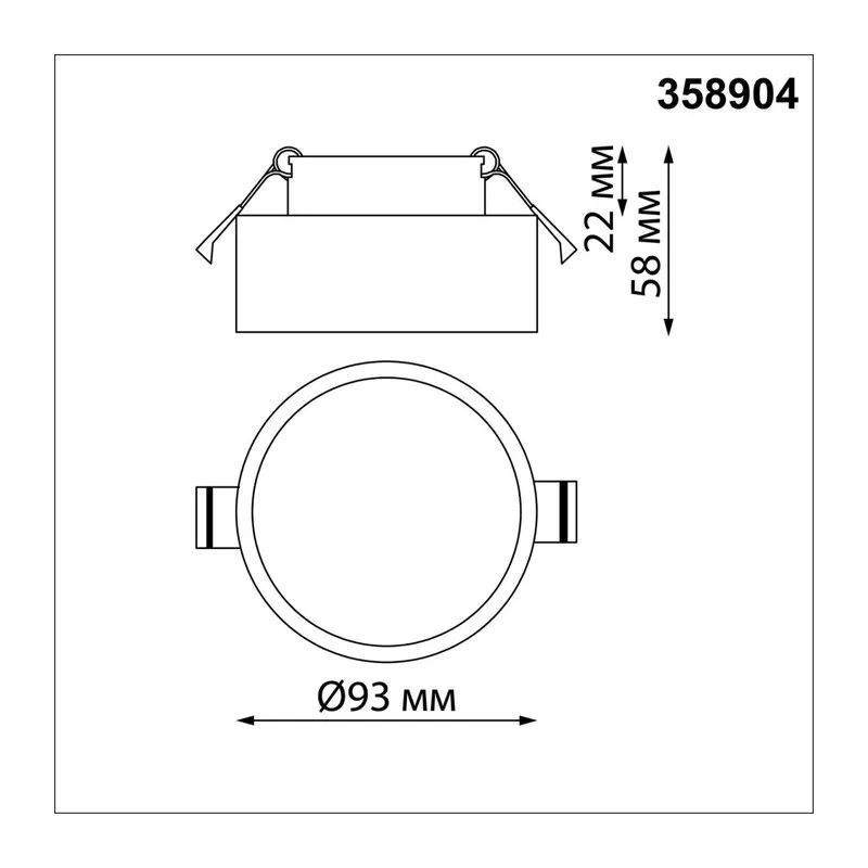 358904 SPOT NT22 588 черный Встраиваемый влагозащищенный светильник IP54 LED 4000K 10W 220V MAY 4
