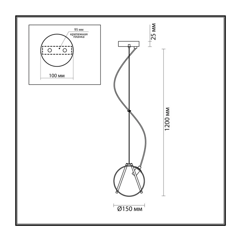 5288/1 SUSPENTIONI LN23 000 латунь Подвес G9 1*40W 220V WANDA 3