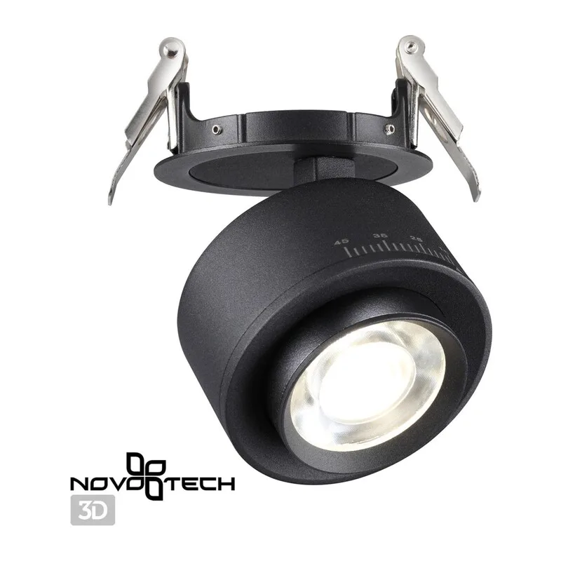 358944 SPOT NT22 456 черный Светильник встраиваемый светодиодный IP20 LED 4000К 18W 220V EDDY 5