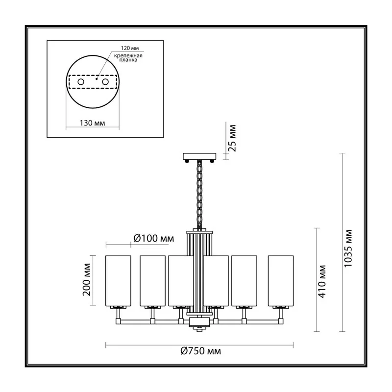 4990/8 HALL ODL23 637 матов. золотой/белый/стекло Люстра E27 8*40W KASALI 5
