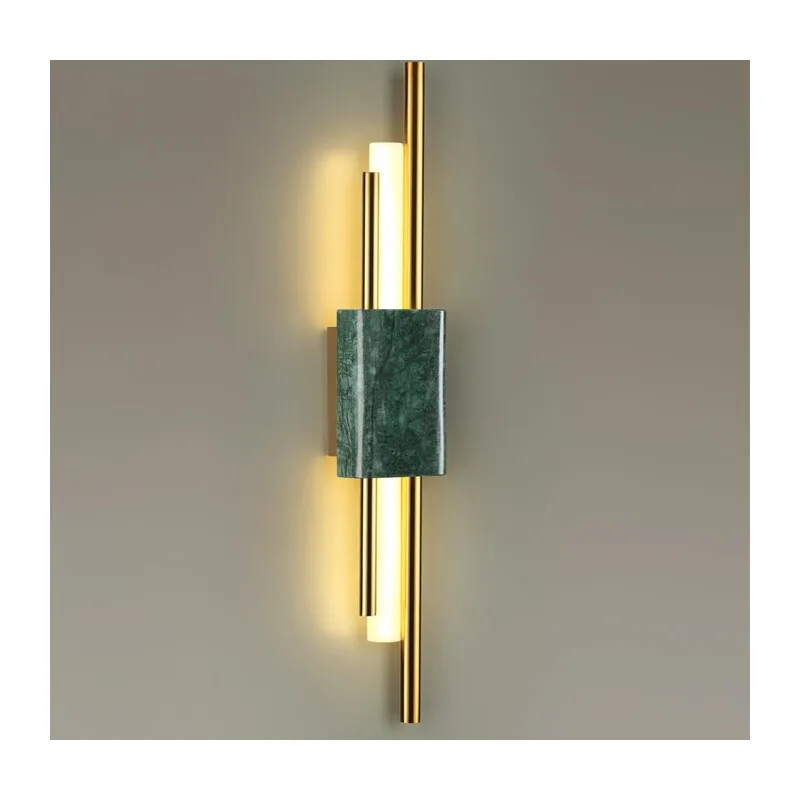 4360/10WL MIDCENT ODL23 000 изумрудный мрамор/золотистый металл Настенный св-к IP20 LED 10W 645Лм 3000K MARMI 2