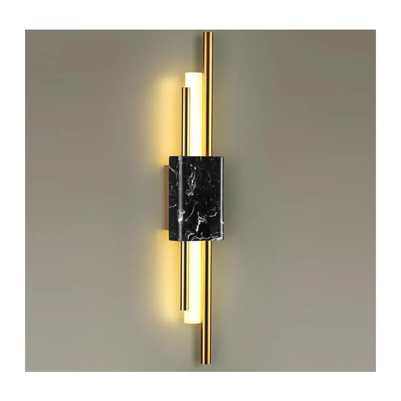 4361/10WL MIDCENT ODL23 175 черный мрамор/золотистый металл Настенный св-к IP20 LED 10W 3000K 625Лм MARMI 3