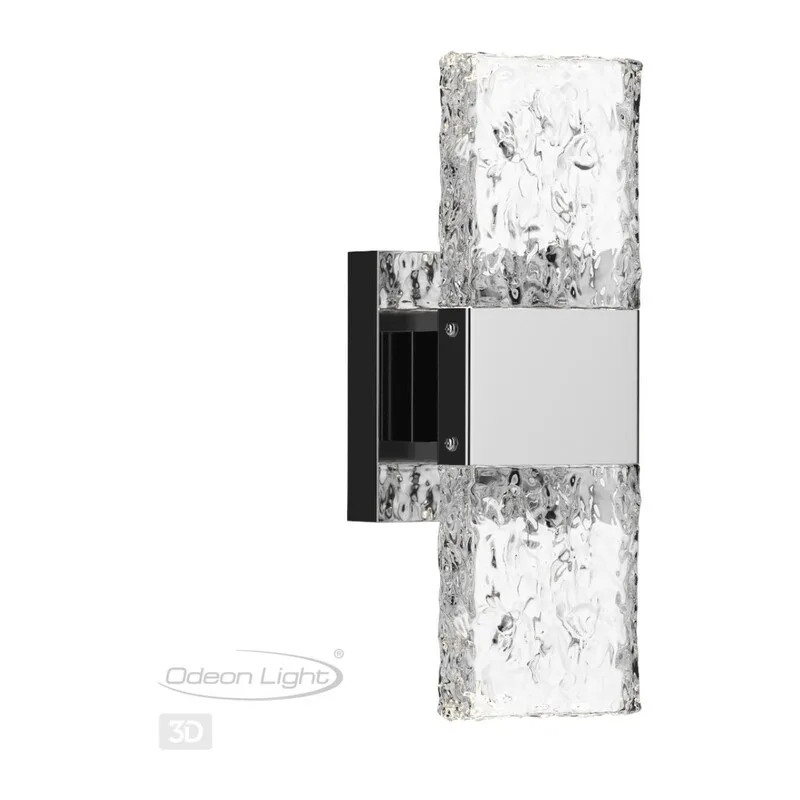 4365/5WL HIGHTECH ODL23 433 хром полированный/стекло Настенный св-к IP20 LED 10W 634Лм 3000K RICCI 3
