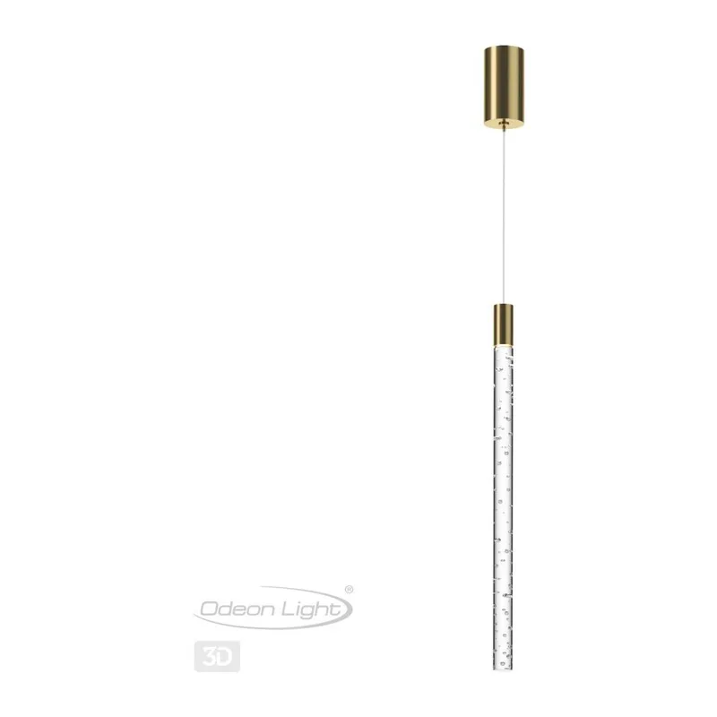 4369/5L HIGHTECH ODL23 235 полированное золото/акрил с пузырьками Подвесной св-к IP20 LED 4W 200Лм 3000K SPARKY 2