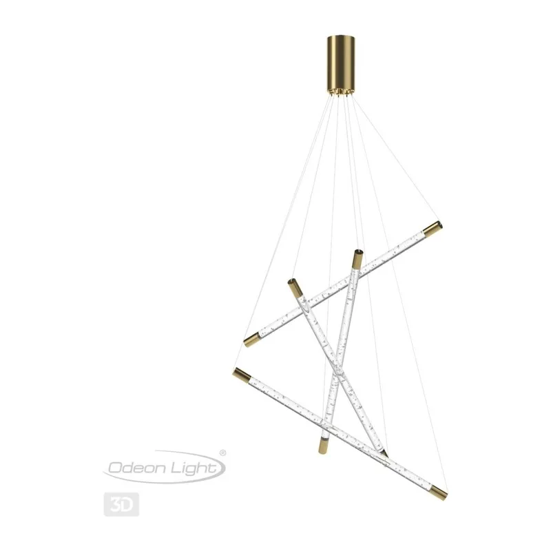 4369/40L HIGHTECH ODL23 235 полированное золото/акрил с пузырьками Подвесной св-к IP20 LED 30W 3000K 1050Лм SPARKY 3