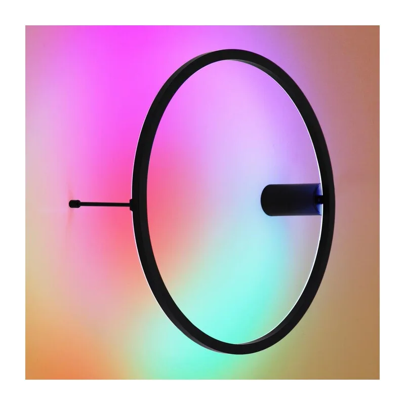 4386/24WL HIGHTECH ODL23 000 черный/металл Настенный светильник IP20 RGB динамическая подсветка ПДУ в комплекте LED 24W 3000K OMEN 2