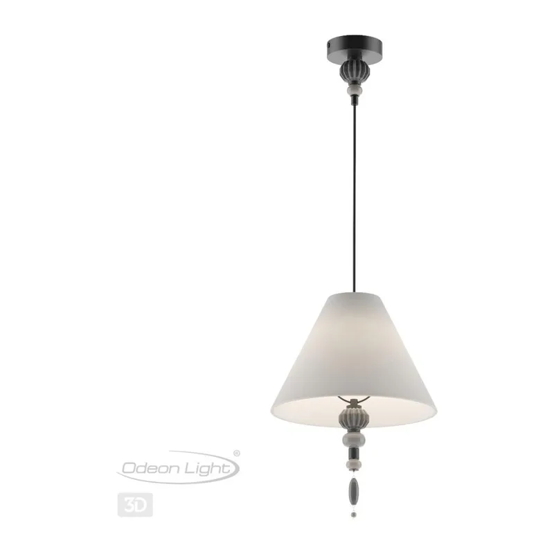 4896/1 MODERN ODL_EX23 109 черный матов./серый/молочный металл/керамика/ткань Подвес E27 1*60W SOCHI 4