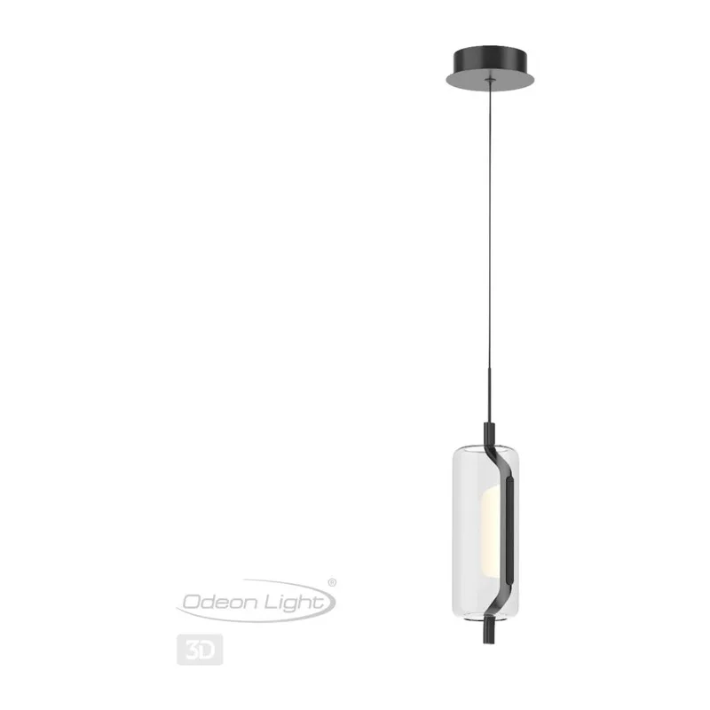 5003/10L L-VISION ODL23 391 черный матовый/прозрачный/стекло Подвес LED 10W 3000K KAVIA 4