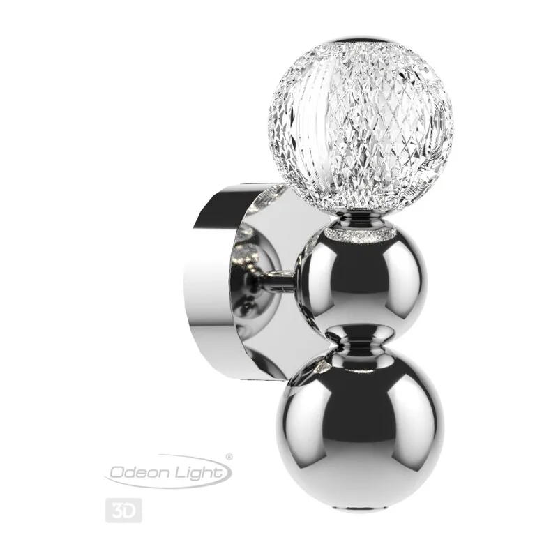 5007/4WL L-VISION ODL23 573 хром/прозрачный/металл/акрил Бра LED 4W 4000K 230Лм CRYSTAL 3