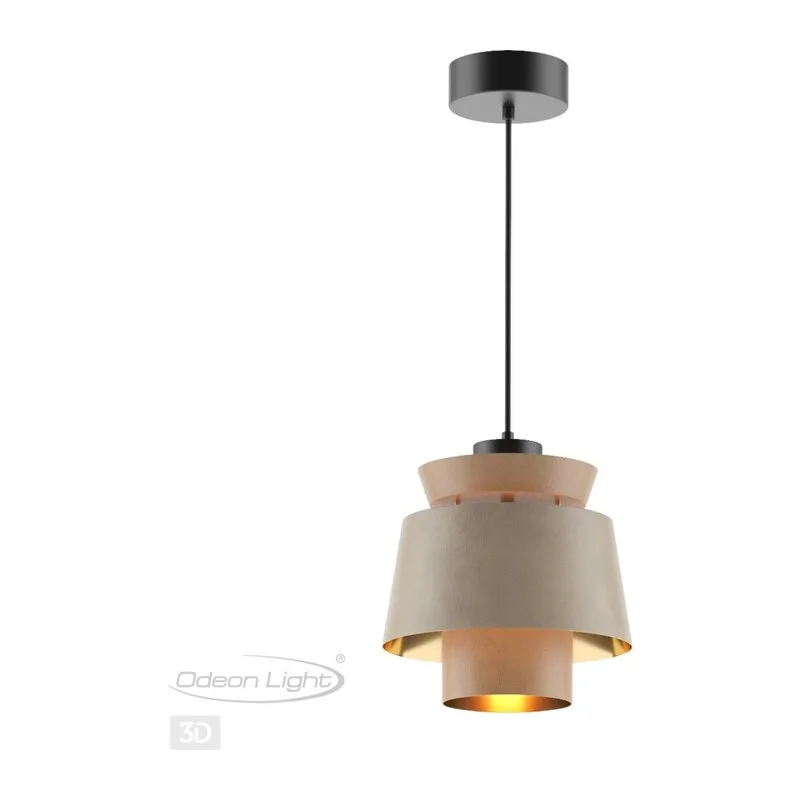 4992/1 PENDANT ODL23 381 св. коричневый/золотой/металл/экокожа Подвес E27 60W KRESSA 4