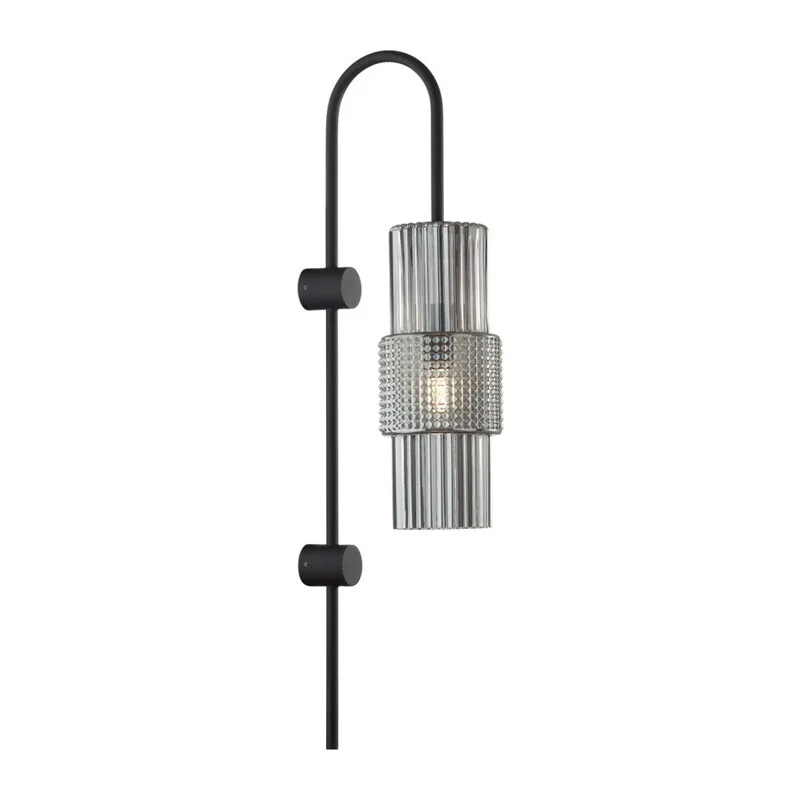 5016/1W MODERN ODL23 405 черный/дымчатый металл/стекло Бра E14 1*40W PIMPA