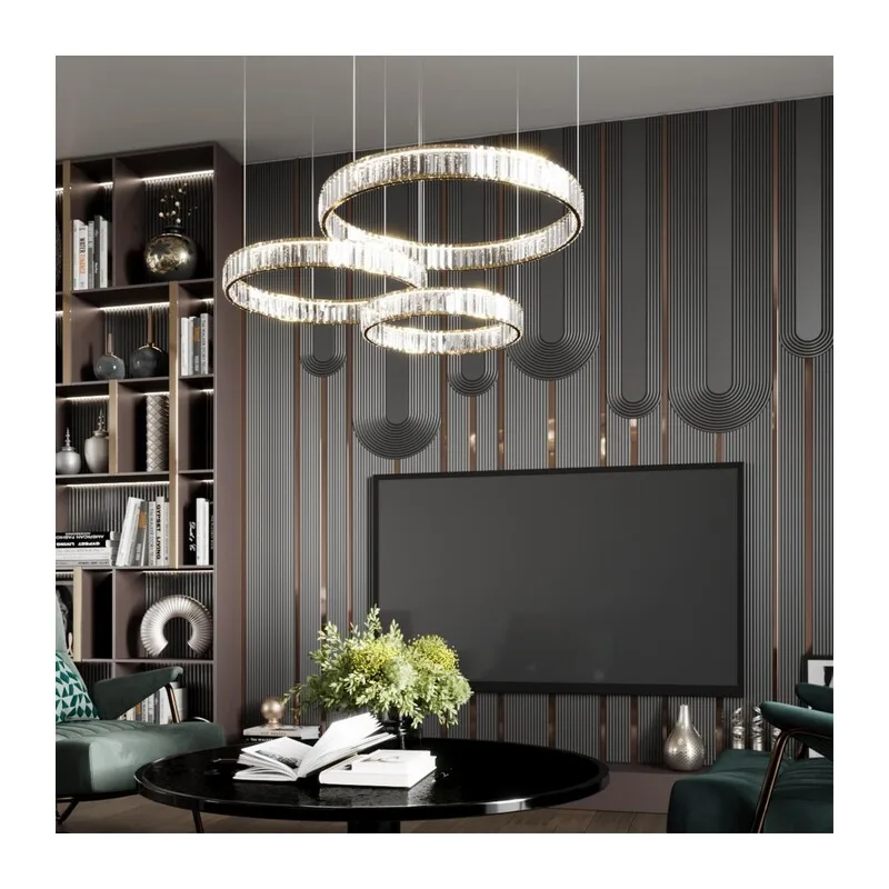 5015/30L L-VISION ODL23 587 золотой/прозрачный металл/хрусталь Люстра LED 30W 4000K 3000Лм VEKIA 3