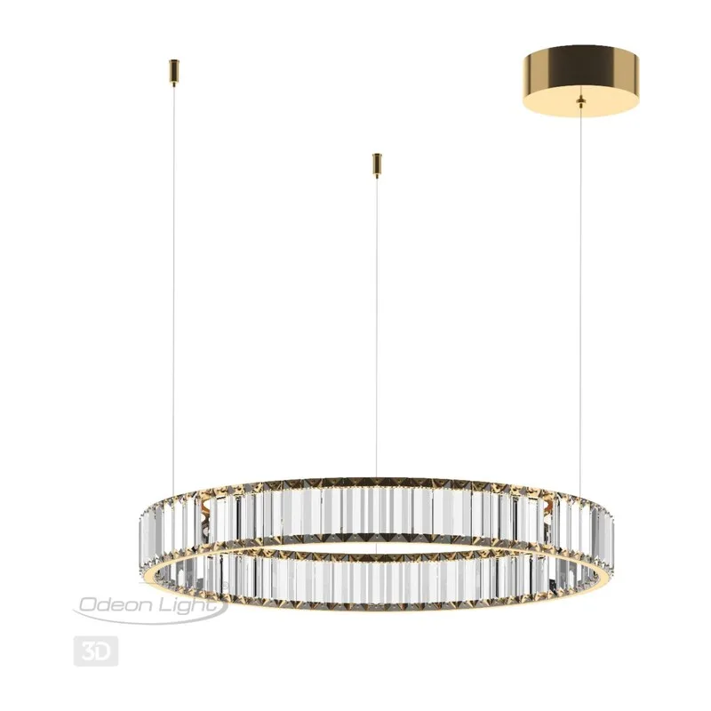 5015/36L L-VISION ODL23 587 золотой/прозрачный металл/хрусталь Люстра LED 36W 4000K 3600Лм VEKIA 4