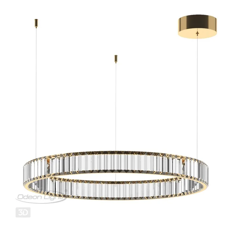5015/45L L-VISION ODL23 587 золотой/прозрачный металл/хрусталь Люстра LED 45W 4000K 4500Лм VEKIA 4