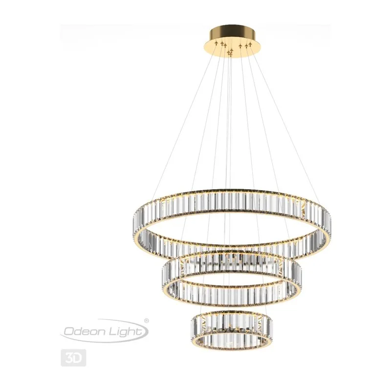 5015/88L L-VISION ODL23 589 золотой/прозрачный металл/хрусталь Люстра LED 88W 4000K 8800Лм VEKIA 4