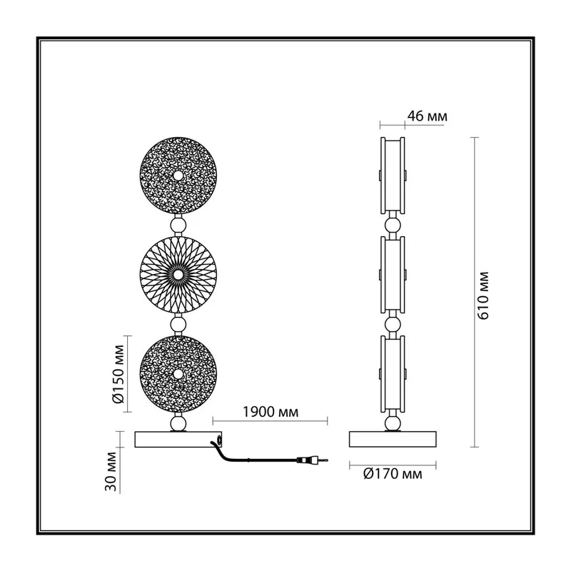 5412/13TL L-VISION ODL_EX23 143 золотой/розовый/желтый/голубой металл/стекло Настольная лампа LED 18W 4000K CARAMELLA 4