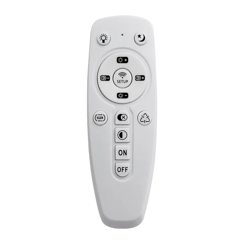 7600/DL TAN SN 000 Светильник пластик/белый/хром LED 48Вт ДУ 2.4G /SMART 3000-6300К D400 IP43 пульт ДУ/ LampSmart RINGO
