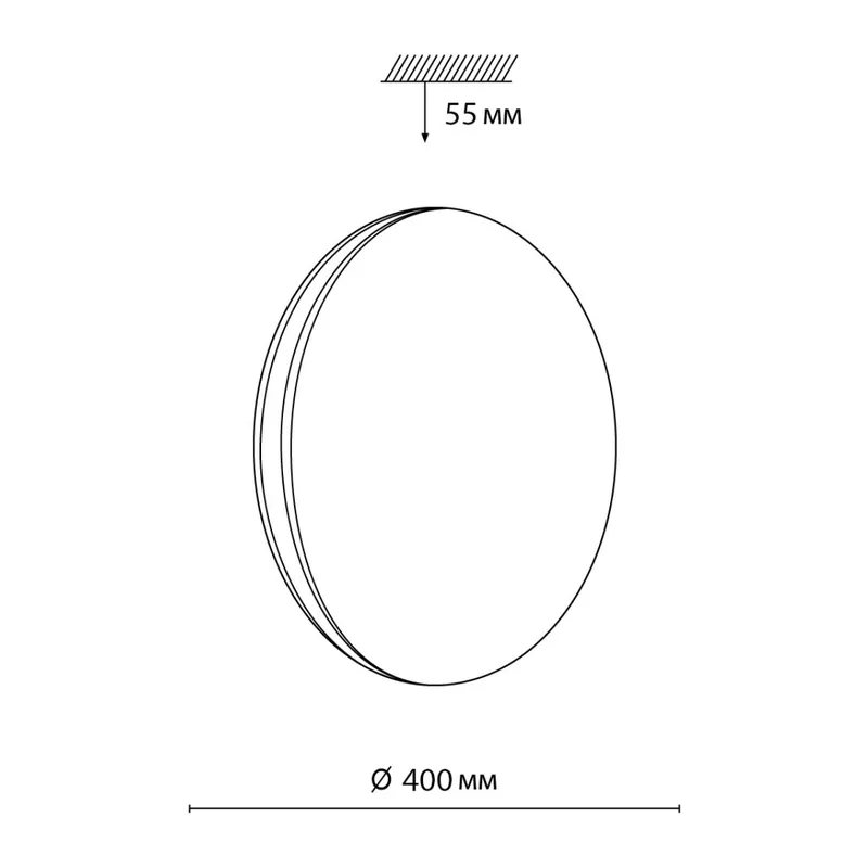 7625/DL PALE SN 216 Светильник пластик/белый/серебристый LED 48Вт 4000К D400 IP43 RINGO 3
