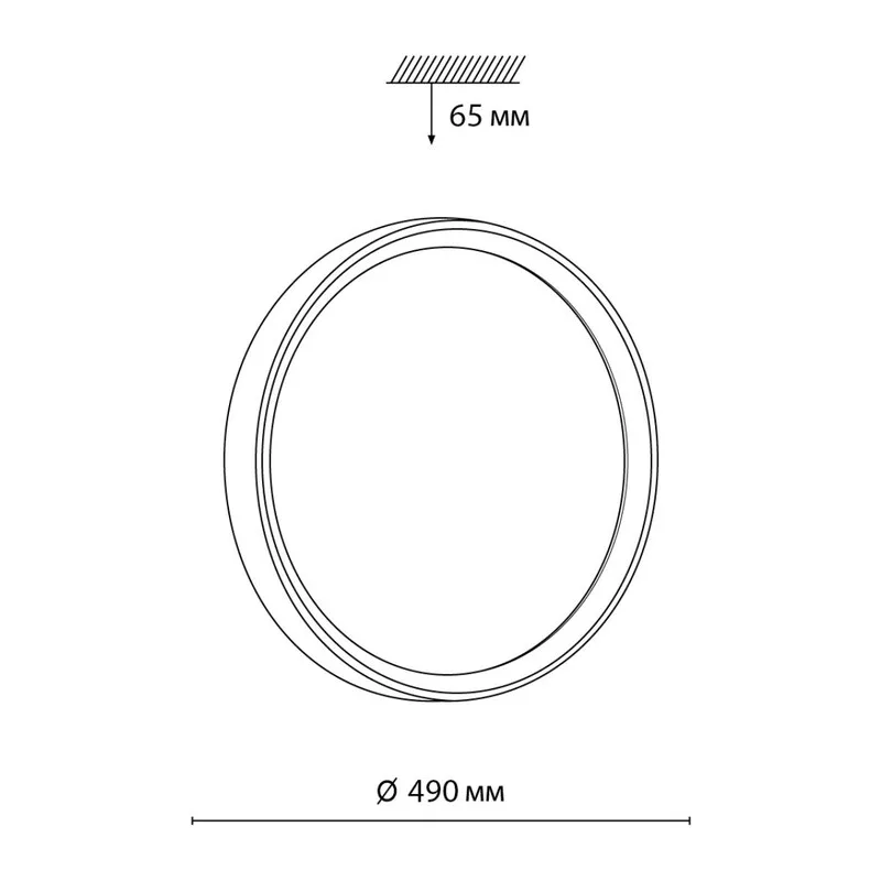 7627/EL PALE SN 175 Светильник пластик/венге под дерево LED 72Вт 3000-6300K D490 IP43 пульт ДУ WOODI 6