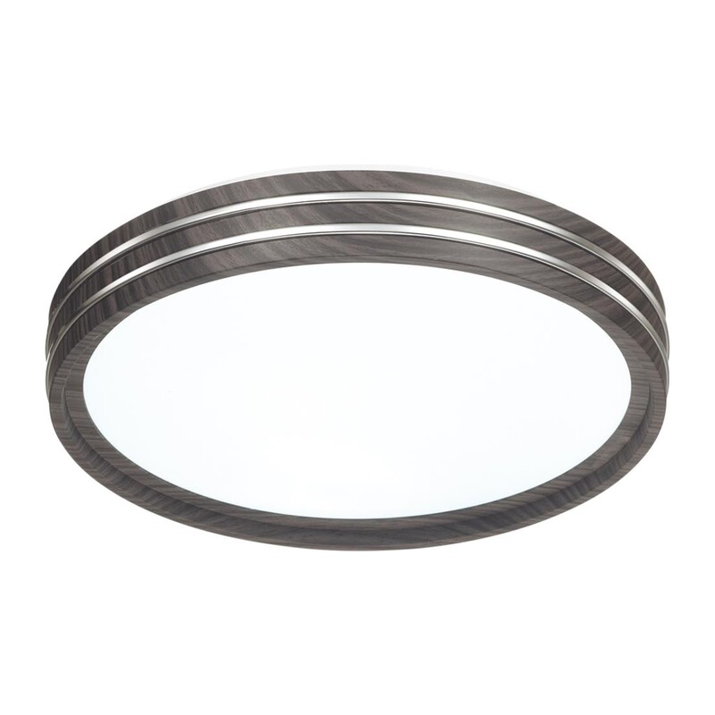 7604/CL PALE SN 124 Светильник пластик/белый/венге/хром LED 30Вт 4000К D280 IP43 TROSTO 5