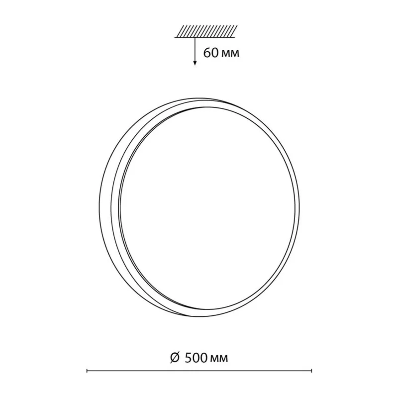 7628/EL PALE SN 170 Светильник пластик/беленый под дер. LED 72Вт 3000-6300K D500 IP43 пульт ДУ LOSTA 7