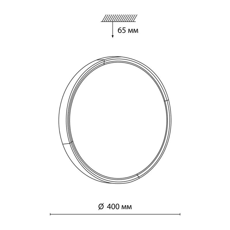 7629/DL PALE SN 184 Светильник пластик/черный/золотистый LED 48Вт 3000-6300K D400 IP43 пульт ДУ VELIO 6