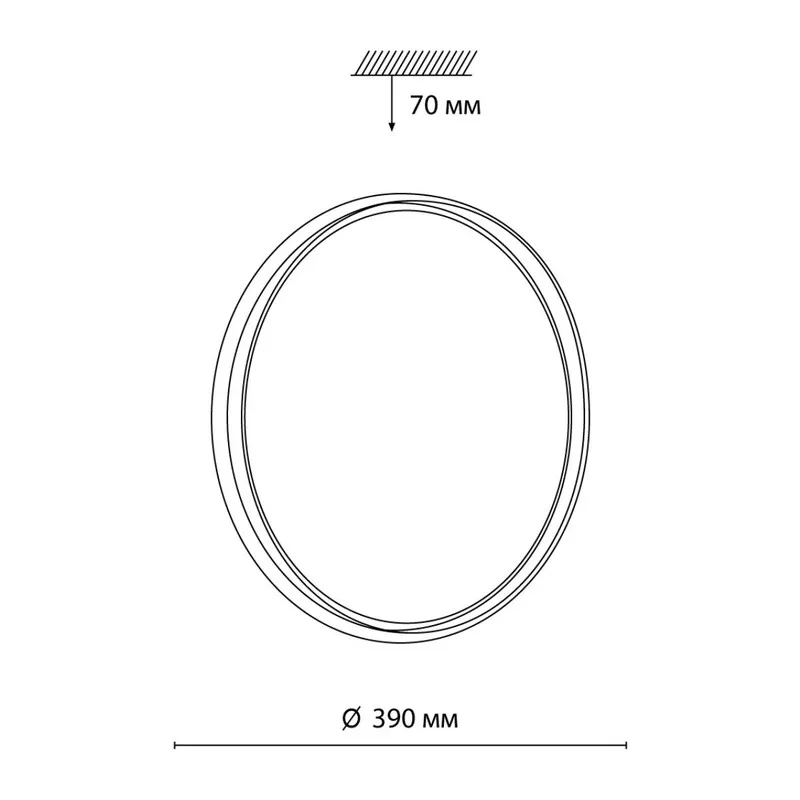 7631/DL PALE SN 160 Светильник пластик/светло-серый LED 48Вт 3000-6300K D390 IP43 пульт ДУ SAVI 6