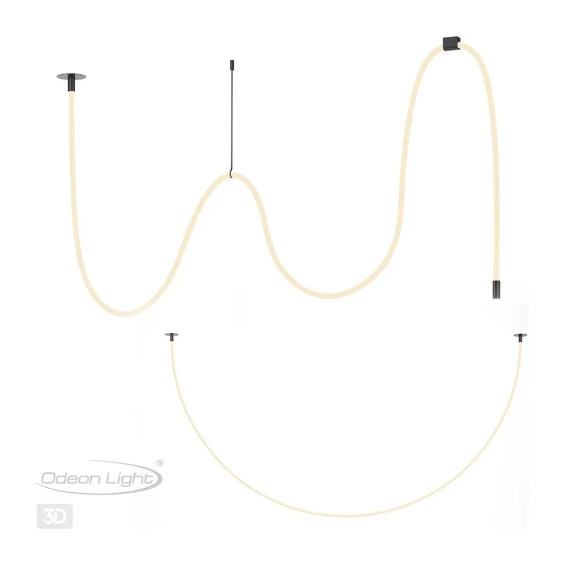 4391/40CL HIGHTECH ODL24 301 черный/металл/канат Потолочный св-к встраиваемый (2 крепления и крючок в комплекте) IP20 LED 40W 1580Лм 4000K CORDA 5