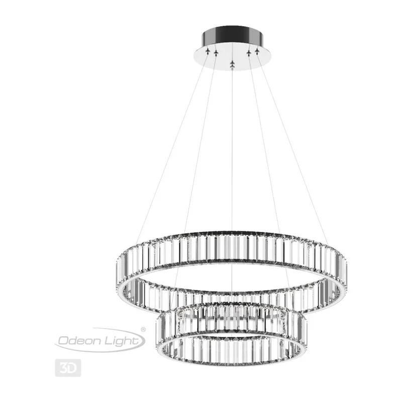 4930/60L L-VISION ODL24 593 хром/прозрачный металл/хрусталь Люстра LED 60W 4000K 7140Лм VEKIA 4