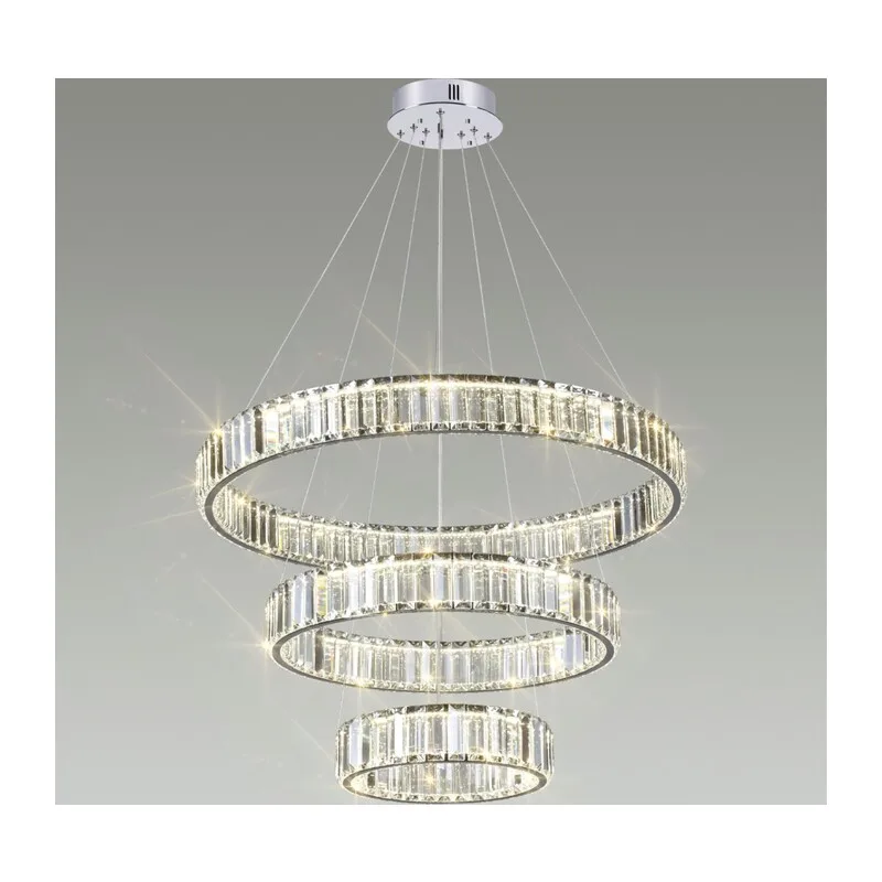 4930/88L L-VISION ODL24 593 хром/прозрачный металл/хрусталь Люстра LED 88W 4000K 10200Лм VEKIA 3