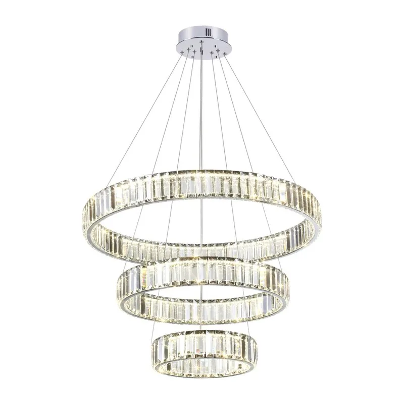 4930/88L L-VISION ODL24 593 хром/прозрачный металл/хрусталь Люстра LED 88W 4000K 10200Лм VEKIA 2