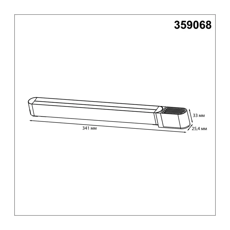 359068 DRIVE NT23 182 черный Драйвер для накладного шинопровода (арт.135193-135196) IP20 100W 48V SMAL 3