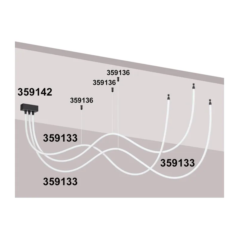 359133 KONST NT23 084 черный Светильник светодиодный IP20 LED 4000K 38W 170-265V 3800Лм RAMO