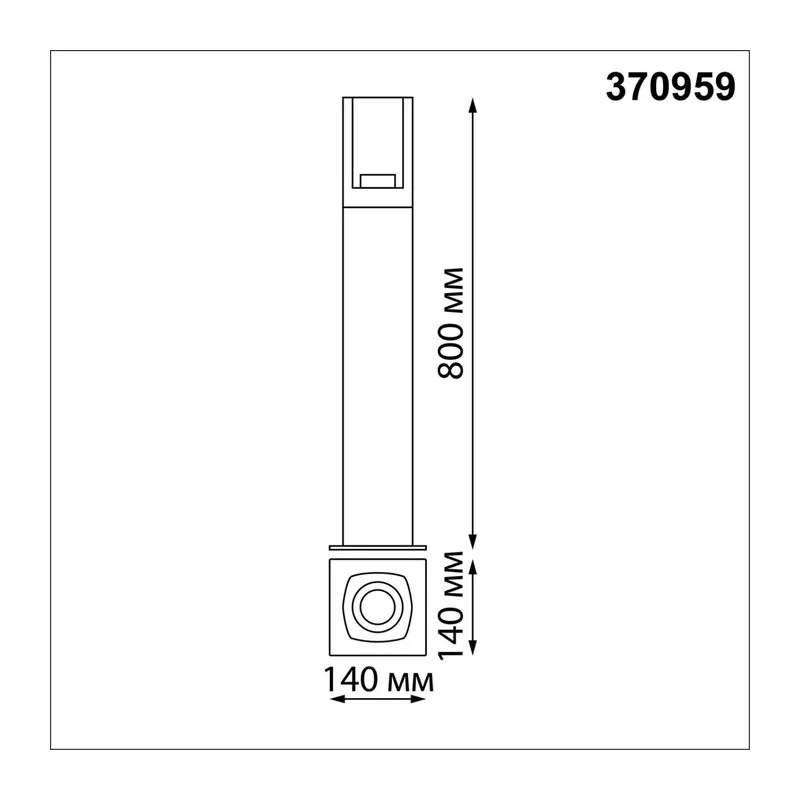 370959 STREET NT23 670 черный Светильник ландшафтный IP54 E27 max 20W 220-240V VISIO 4