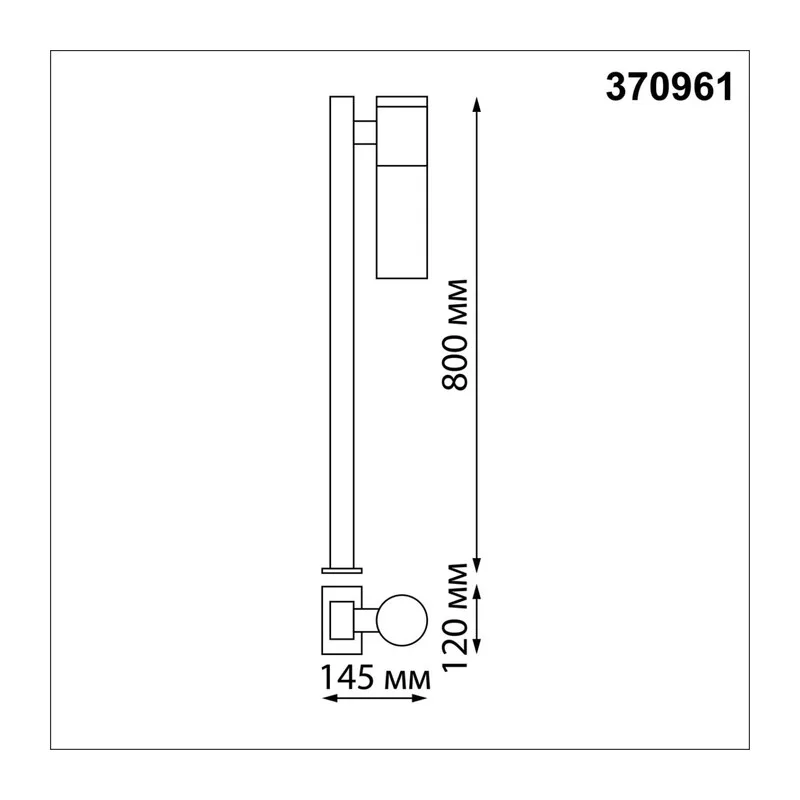 370961 STREET NT23 672 черный Светильник ландшафтный IP54 E27 max 18W 220-240V MOBI 3