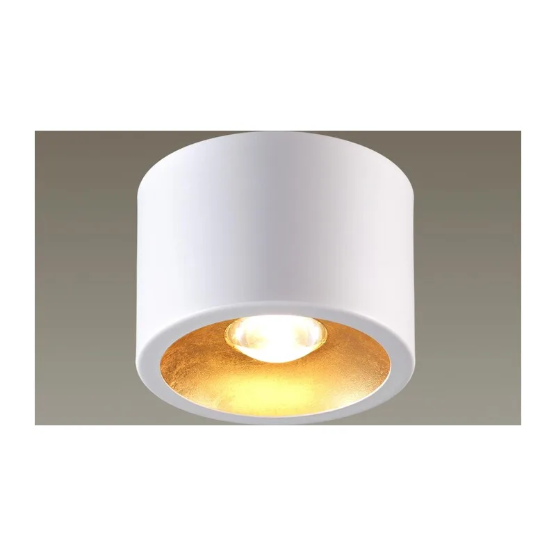 6668/1CL HIGHTECH ODL19 337 белый с золотым фольг-м Потолочной накладной светильник LED GU10 1*7W 220V GLASGOW (вместо 3877/1CL) 2