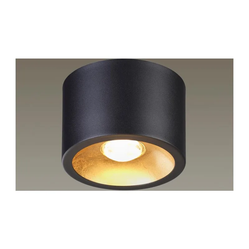 6669/1CL HIGHTECH ODL19 337 черный с золотым фоль-м Потолочной накладной светильник LED GU10 1*7W 220V GLASGOW (вместо 3878/1CL) 2