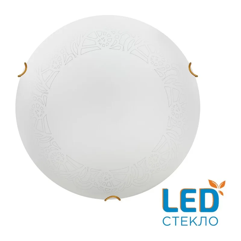 7602/DL SNOK SN 000 Светильник стекло/белое/золото LED 48Вт 4000K D405 IP20 AMMONITE