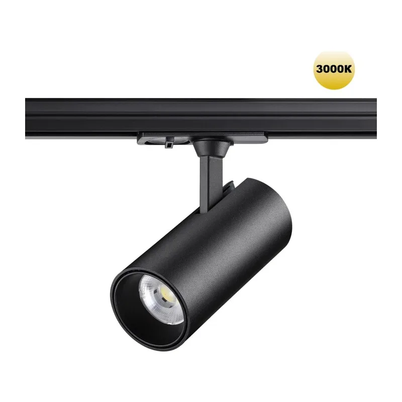 359157 PORT NT23 200 черный Светильник трековый однофазный двухжильный IP20 LED 24W 220V 3000К 2300Лм SELENE