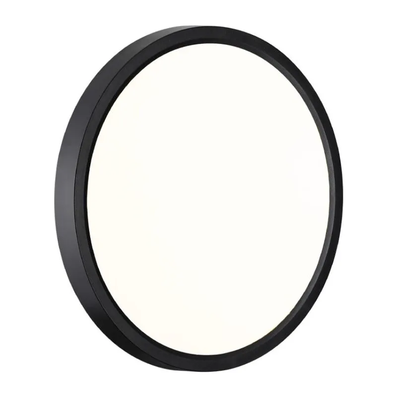 7660/18L MITRA LED SN 554 Светильник пластик/белый/черный LED 18Вт 3000/4000K D230 IP40 ALFA BLACK 2