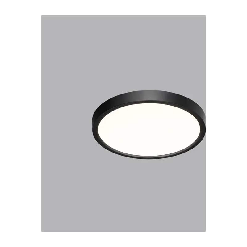 7660/18L MITRA LED SN 554 Светильник пластик/белый/черный LED 18Вт 3000/4000K D230 IP40 ALFA BLACK 3