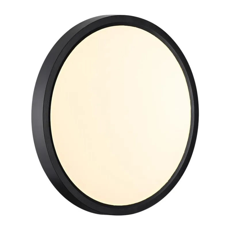 7660/18L MITRA LED SN 554 Светильник пластик/белый/черный LED 18Вт 3000/4000K D230 IP40 ALFA BLACK 5