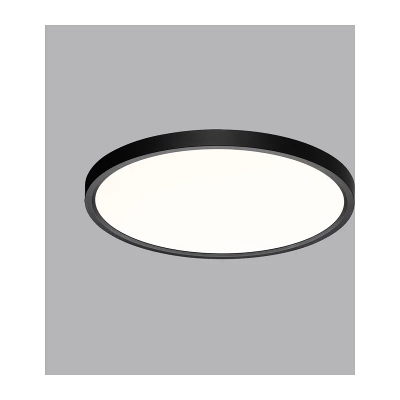 7660/32L MITRA LED SN 554 Светильник пластик/белый/черный LED 32Вт 3000/4000K D400 IP40 ALFA BLACK 3